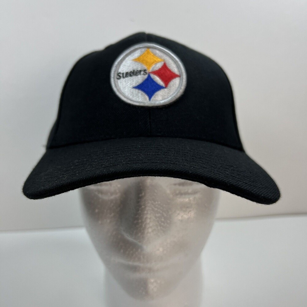 Pittsburgh Steelers NFL Team Apparel Football Black Logo Cap Adjustable Hat